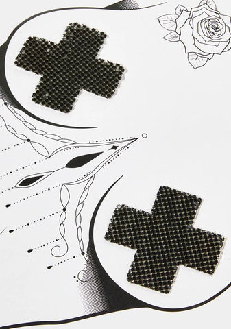 Shiney Hiney Iridescent Rhinestone Pasties And Panty Set