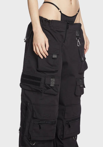 Techno Baggy Pants With Tactical String Panty