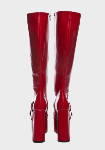 Wide Fit Walk With Love Platform Boots