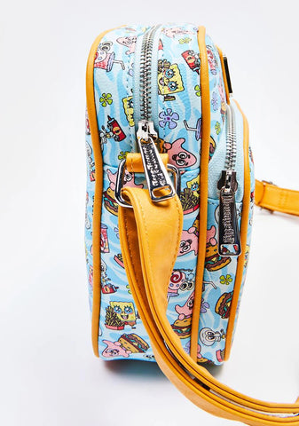 Spongebob Krusty Krab Gang Passport Bag