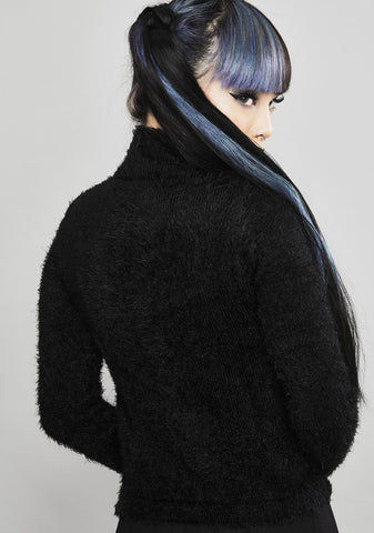 Web Of Deceit Fuzzy Sweater