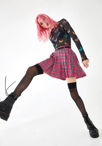 Sweet Dress Code Plaid Skirt