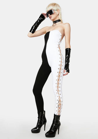 Run The Show Lace-Up Jumpsuit