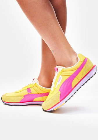 Yellow Pink Lo Rider Vintage Sneakers