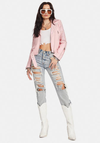 Rosalita Studded Moto Jacket