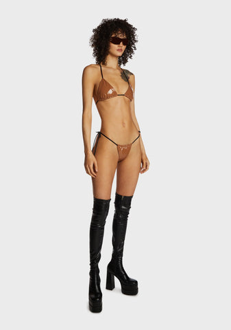 Wet N' Ready Bikini Set - Light Brown