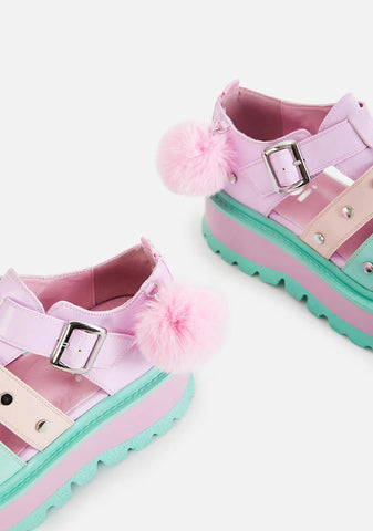 Rainbow Nyoka Pastel Sandals