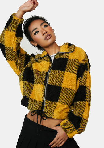 Honey Get The Phone Plaid Jacket