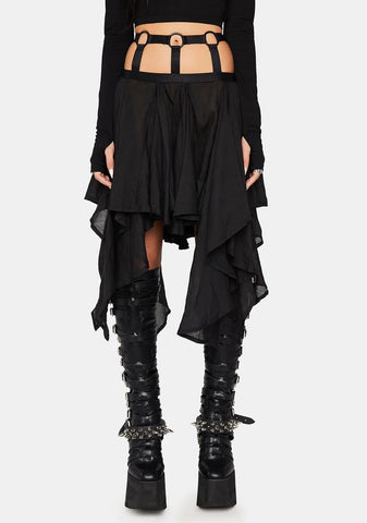 Modulation Caged Handkerchief Skirt