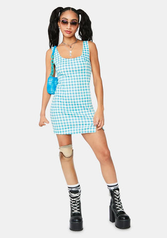 Park Sunshine Gingham Mini Dress