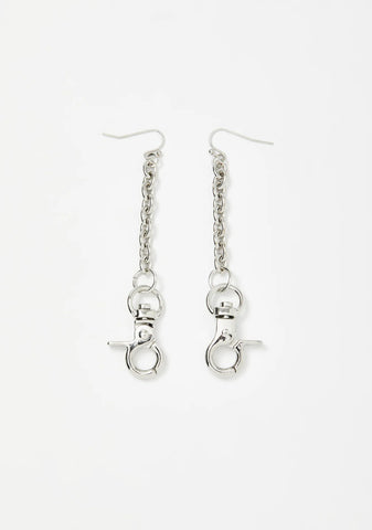 Snap Back Chain Earrings