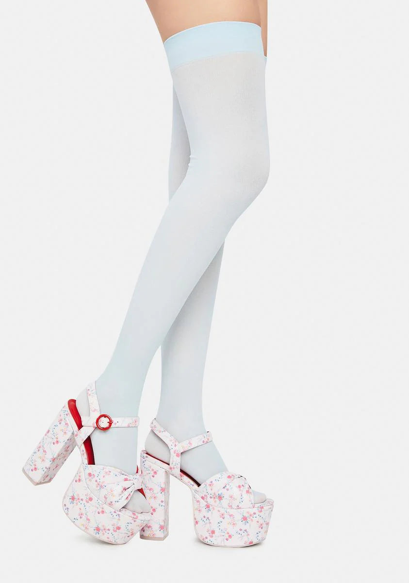 Baby Blue Angel Of Mine Sheer Thigh Highs