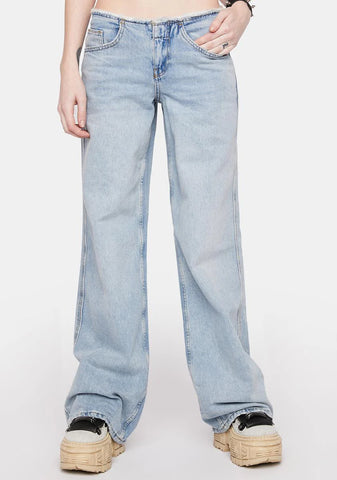 Raw Cut Puddle Jeans