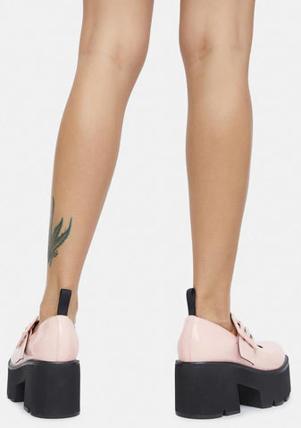Pink Patent Hallway Platform Mary Janes