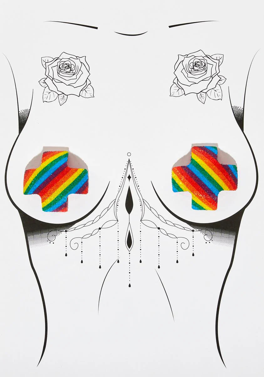 Roy G Biv Rainbow Reusable Silicone Pasties