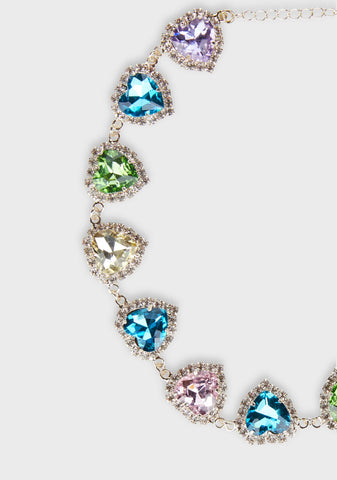 Lovesick Sparkle Heart Necklace