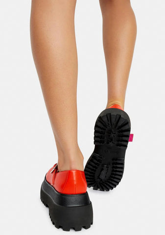 Cherry Tartness Platform Mary Janes