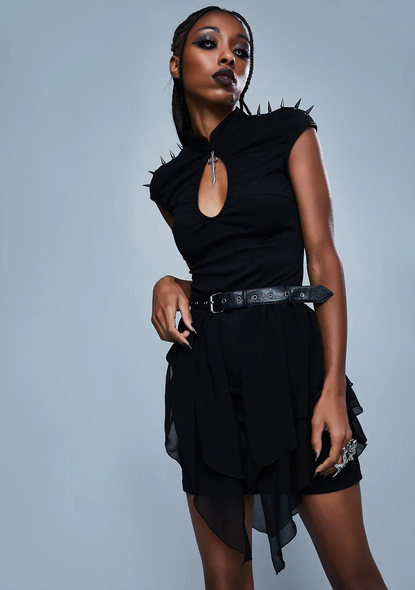 Warrior Spirit Spiked Mini Dress