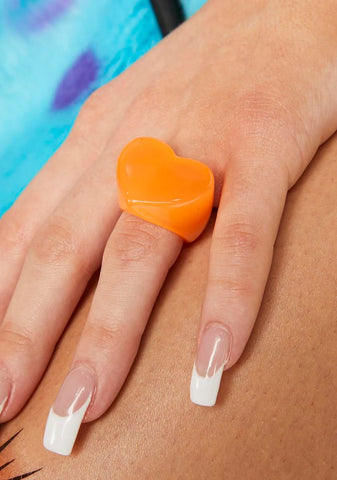 Neon Love Heart Ring