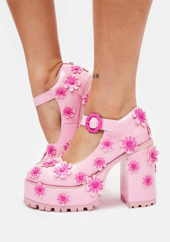 What's The Buzz Floral Mary Janes