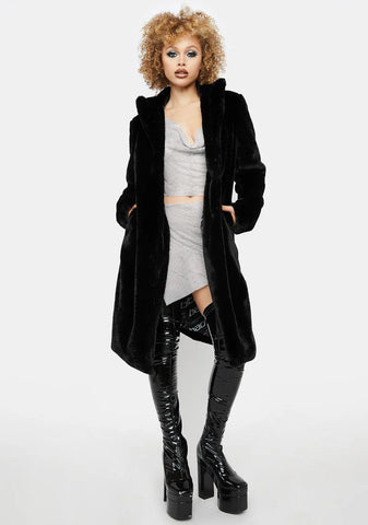 Spell It Out For You Faux Fur Coat
