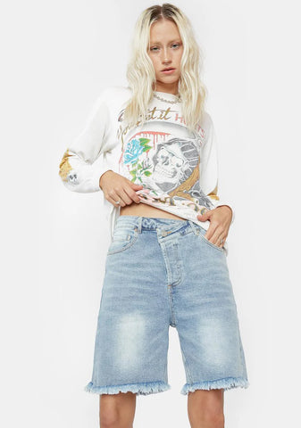 That's A Wrap Denim Bermuda Shorts