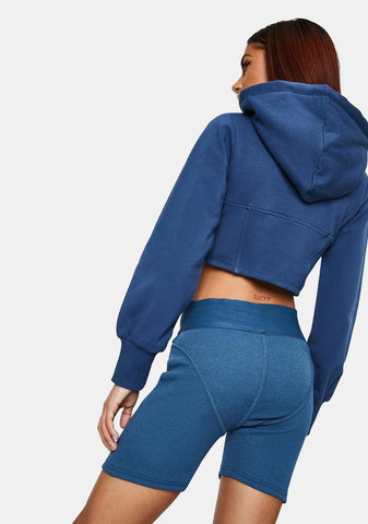 The Cobalt Cropped Hoodie