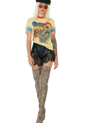 Leather N' Lace Shorts