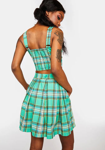 Spring Tartan Mini Skirt