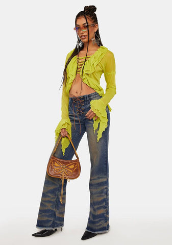 After Hours Lace Up Jeans