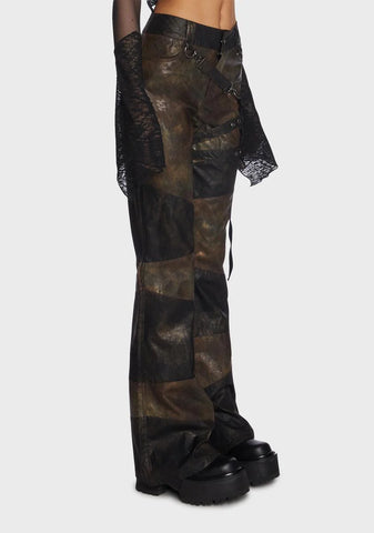 Echo Patchwork Flare Pants