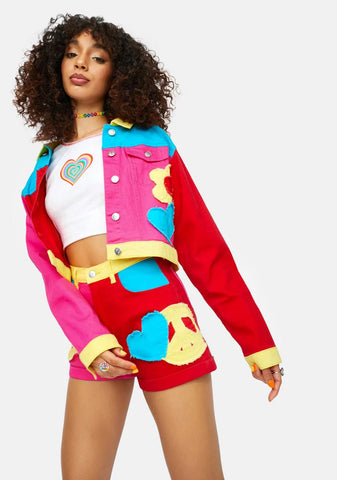 Take It 2 Heart Contrast Stitch Long Sleeve Top