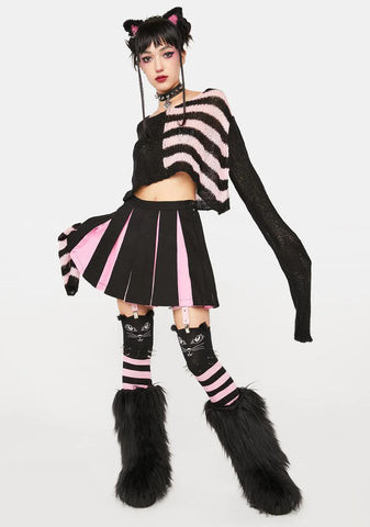 Sweet State Of Ruin Pleated Mini Skirt