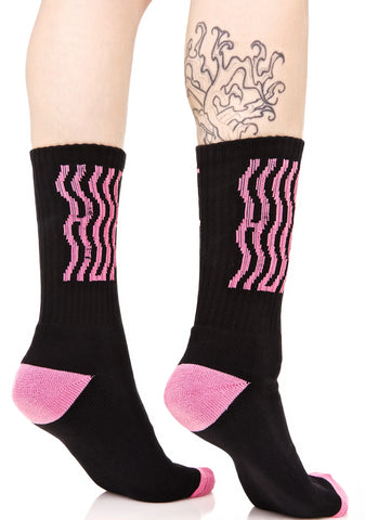 Wavy Crew Sock