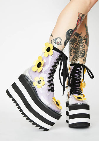 Wildflower Wonderland Clear Boots