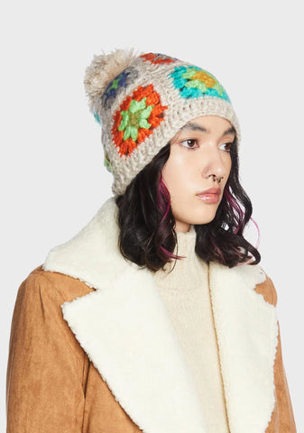 Winter's Frost Knit Beanie