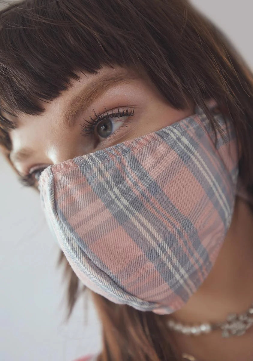 Baby Not So Innocent Plaid Face Mask