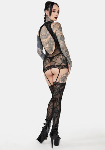 All For Pleasure Lace Bodystocking