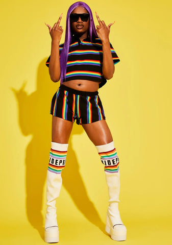 Strutting By Life Rainbow Short Set