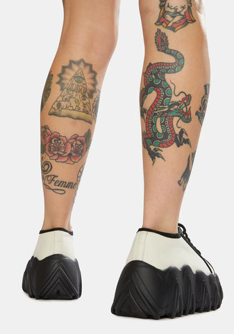 White Easy Life Chunky Platform Sneakers