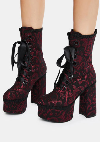Unfinished Business Brocade Platform Boots