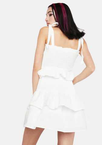 Skylark Fun Shirred Mini Dress