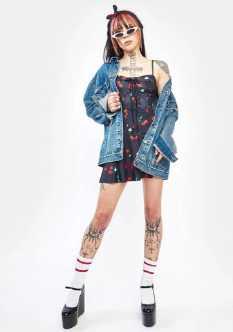 Dark Sweet Serenity Cherry Mini Dress