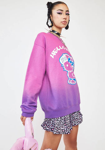 Hello Kitty Ombre Tie Dye Sweatshirt