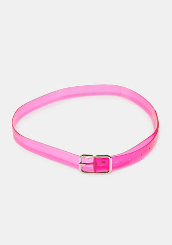 Diva Go Viral Clear Neon Belt