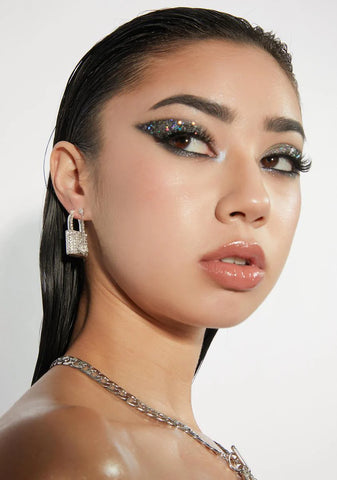 Locked N Loaded Rhinestone Earrings