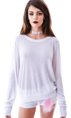 Essentials Baggy Beach Jumper - White