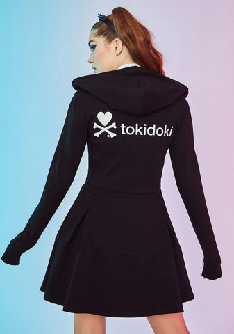 Sometimes Forever Ruffled Hoodie Dress