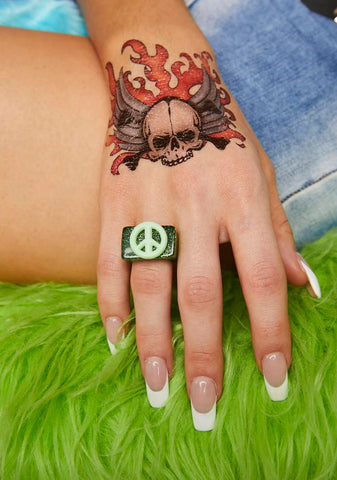 Envy Peace Out Glitter Ring