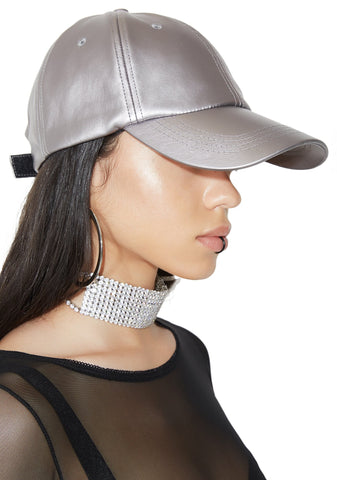 Take A Pic Metallic Baseball Hat